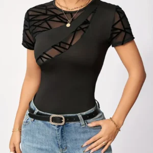 W&B Mesh Panel Cut Out T-Shirt