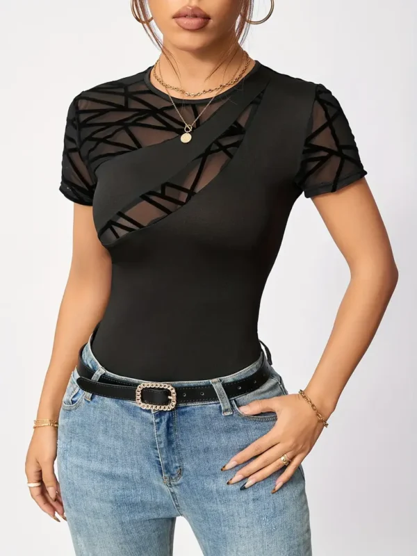 W&B Mesh Panel Cut Out T-Shirt