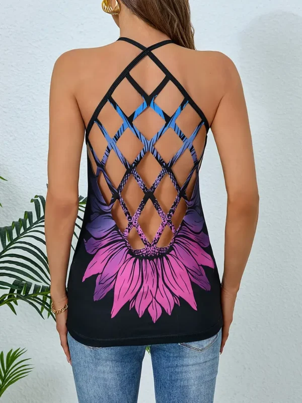 W&B Hollow-Out Design Tank Top - Image 4