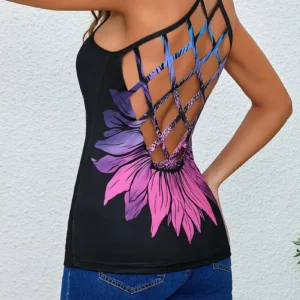 W&B Hollow-Out Design Tank Top