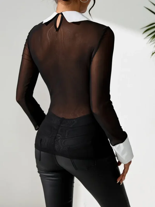 W&B Contrast Trim Collar Shirt - Image 5
