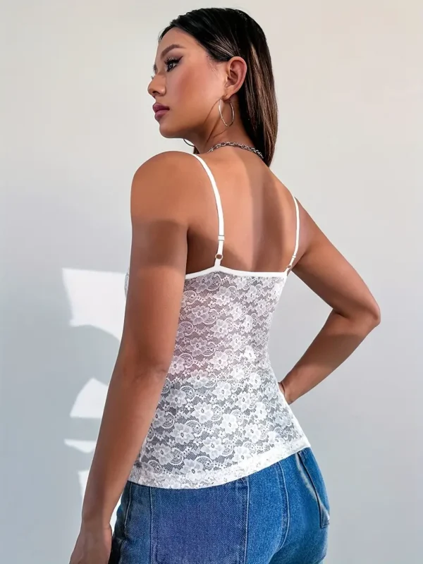 W&B White Lace Cami Top - Image 2